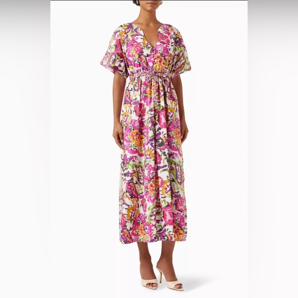 MISA Setareh Floral-Print Belted Midi Shirtdress - Picture 2 of 7